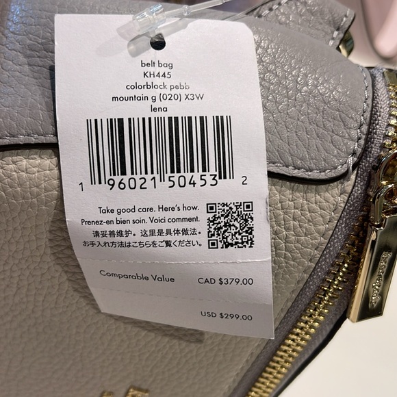 Kate Spade Lena Colorblock Belt Bag
Mountain Grey Multi 
Waist Bag , Fanny Pack - Picture 13 of 16